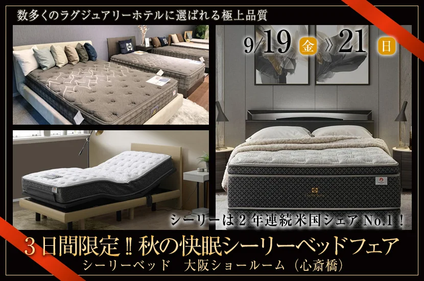3日間限定!! 秋の快眠シーリーベッドフェア
